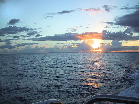 Fotos Sonnenuntergang über dem Meer von Kauai